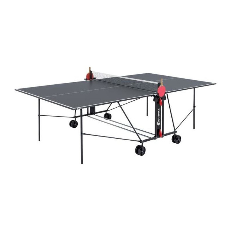 SPONETA - Table Tennis de Table - Table Ping Pong Compacte - Usage Extérieur - Gris et noir