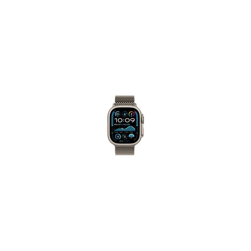 Apple watch Apple Watch Ultra 2 GPS + Cellular 49mm Boîtier en Titane Naturel avec Boucle Trail Bleu M L