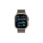 Apple watch Apple Watch Ultra 2 GPS + Cellular 49mm Boîtier en Titane Naturel avec Boucle Trail Bleu M L