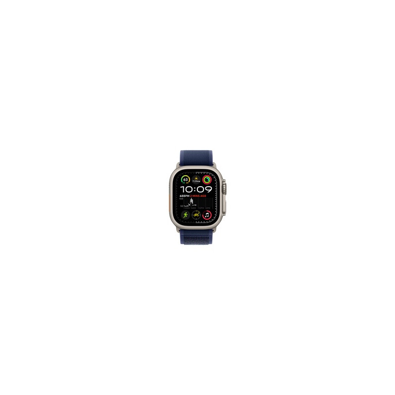 Apple watch Apple Watch Ultra 2 GPS + Cellular 49mm Boîtier en Titane Naturel avec Boucle Trail Bleu S M