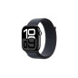 Apple watch Apple Watch Series 10 GPS 46mm Boîtier en Aluminium Noir de Jais avec Boucle Sport Encre Violette