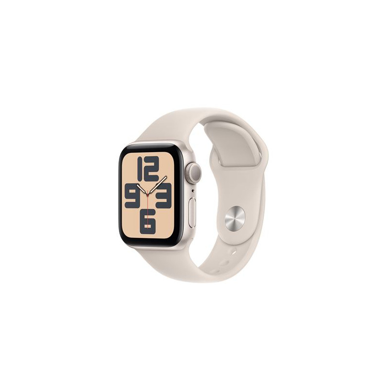 Apple Watch SE GPS + Cellular 40 mm Boîtier en Aluminium Lumière Stellaire avec Bracelet Sport Lumière Stellaire S M