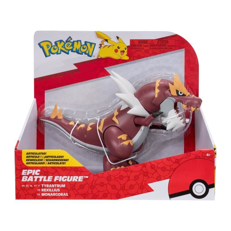 Figurine - BANDAI - Pokémon légendaires Rexilius - 30 cm, articulée, a l'échelle des dessins animés