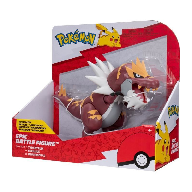 Figurine - BANDAI - Pokémon légendaires Rexilius - 30 cm, articulée, a l'échelle des dessins animés