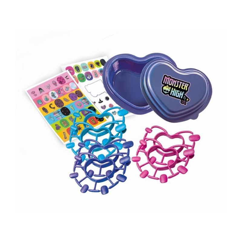 CLEMENTONI - Dark Nail Monster High - Faux ongles a décorer theme Monster High - Des 6ans