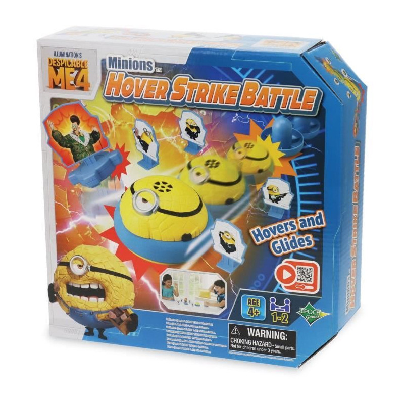 Jeu de Table - EPOCH GAMES - Minions Hover Strike Battle - Renvoyer le Palet, Évite les Minions !