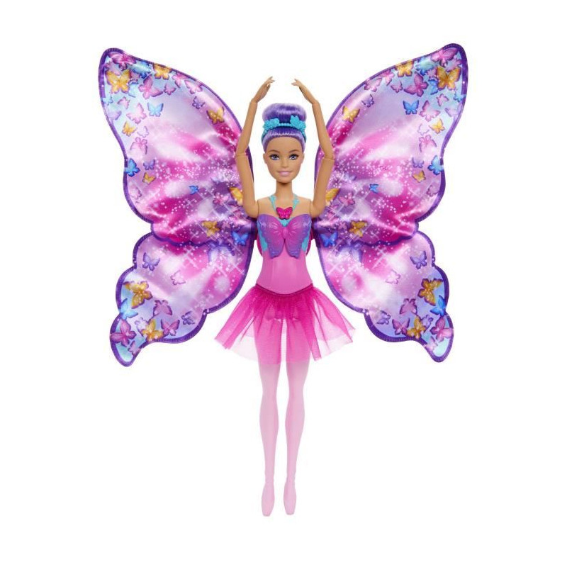 Barbie-De Danseuse a Papillon-Poupée transformation 2 en 1 HXJ10