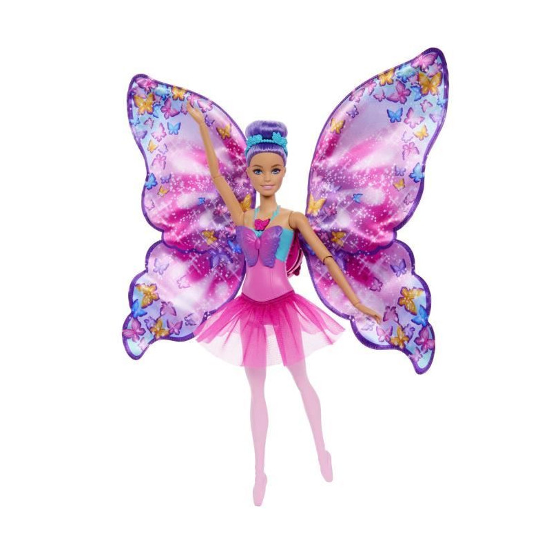 Barbie-De Danseuse a Papillon-Poupée transformation 2 en 1 HXJ10