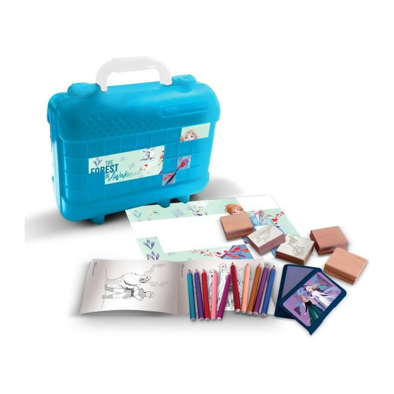 Jeu créatif - MULTIPRINT - Travel Set 42981 - 5 tampons La Reine des Neiges - 10 crayons