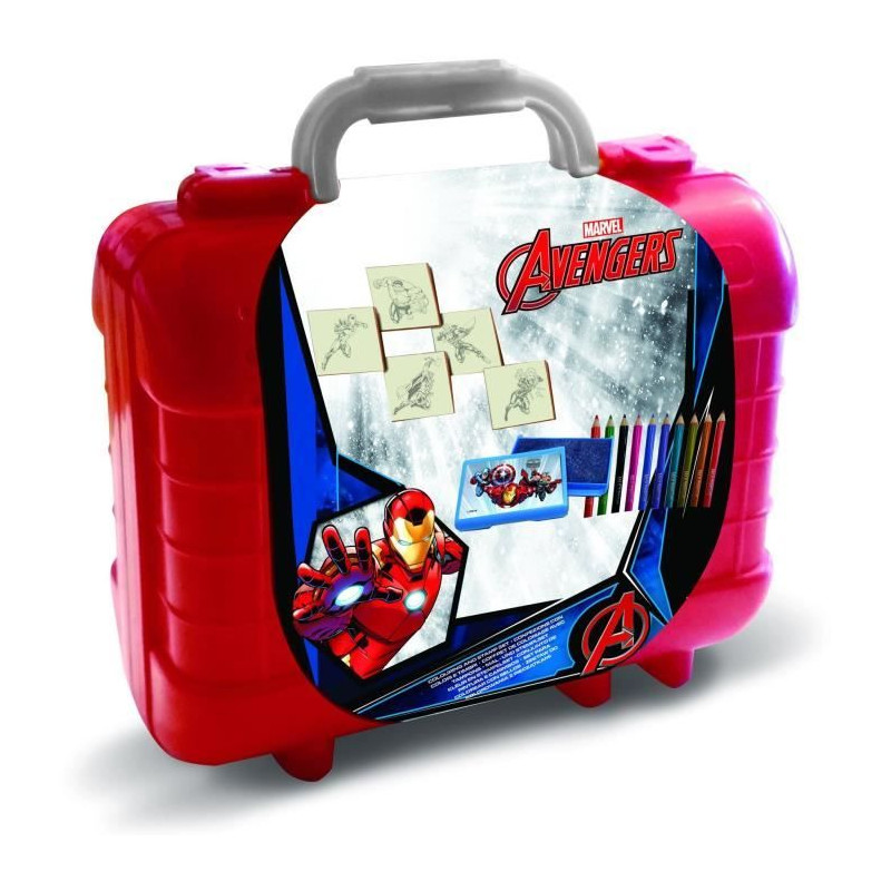 Travel Set - MULTIPRINT - 42153 - 5 tampons Ironman, 10 crayons