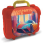 Travel Set - MULTIPRINT - 42930 - 5 tampons Les Transports, 10 crayons