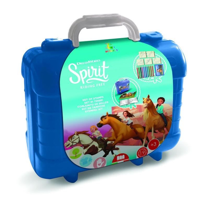 Travel Set - MULTIPRINT - 42984 - 5 tampons Spirit, 10 crayons