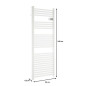 Radiateur seche-serviettes OCEANIC sans soufflerie - 700W - Blanc mat - NF