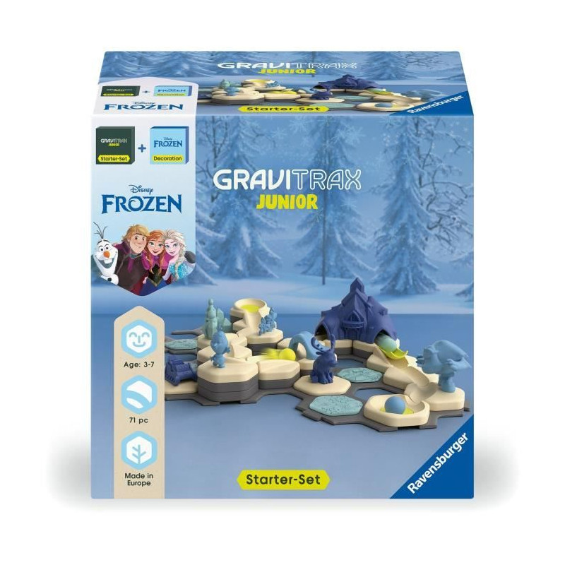 Ravensburger-Gravitrax Junior Starter Set La Reine des Neiges-Jeu de construction STEM-Circuits de billes-71 pieces-Des 3 ans-73