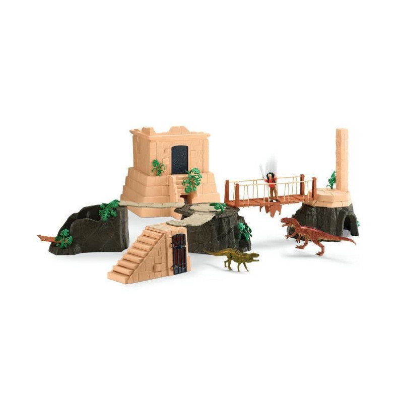 Grande Conquete du temple perdu, Playset figurines, SCHLEICH 42656 Dinosaurs, Des 4 ans