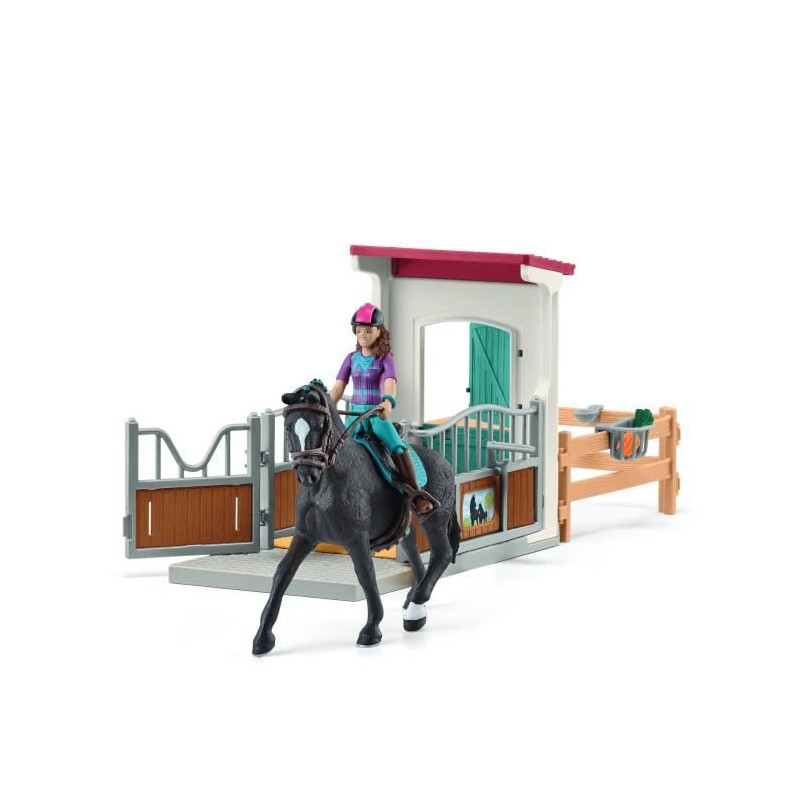 Horse Box Lisa et Storm, Figurine cheval et accessoires, SCHLEICH 42709 Horse Club, des 5 ans