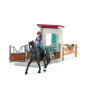 Horse Box Lisa et Storm, Figurine cheval et accessoires, SCHLEICH 42709 Horse Club, des 5 ans