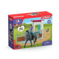 Horse Box Lisa et Storm, Figurine cheval et accessoires, SCHLEICH 42709 Horse Club, des 5 ans