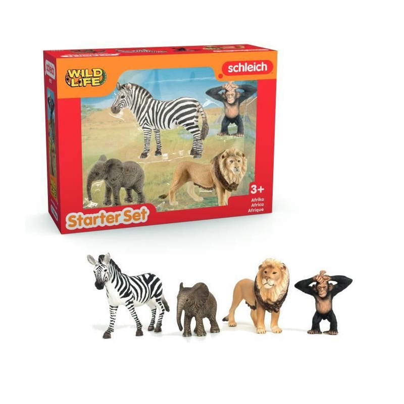 Mes Premiers Animaux d'Afrique, Figurines d'animaux, SCHLEICH 42721 Wild Life, des 5 ans