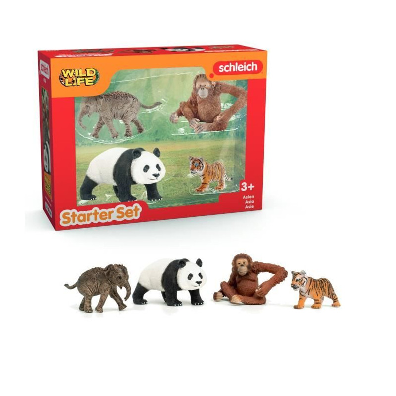 Mes Premiers Animaux d'Asie, Figurines d'animaux, SCHLEICH 42736 Wild Life, des 5 ans