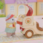 Jeu de Restauration - SYLVANIAN FAMILIES - Stand de Hamburgers - Papa Chat Latté et Scooter