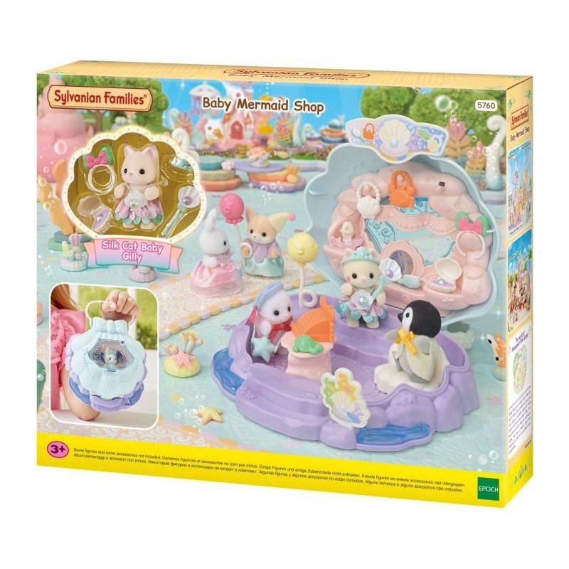 Coffret Boutique - SYLVANIAN FAMILIES - Boutique des Sirenes - Accessoires et Poignée Intégrée