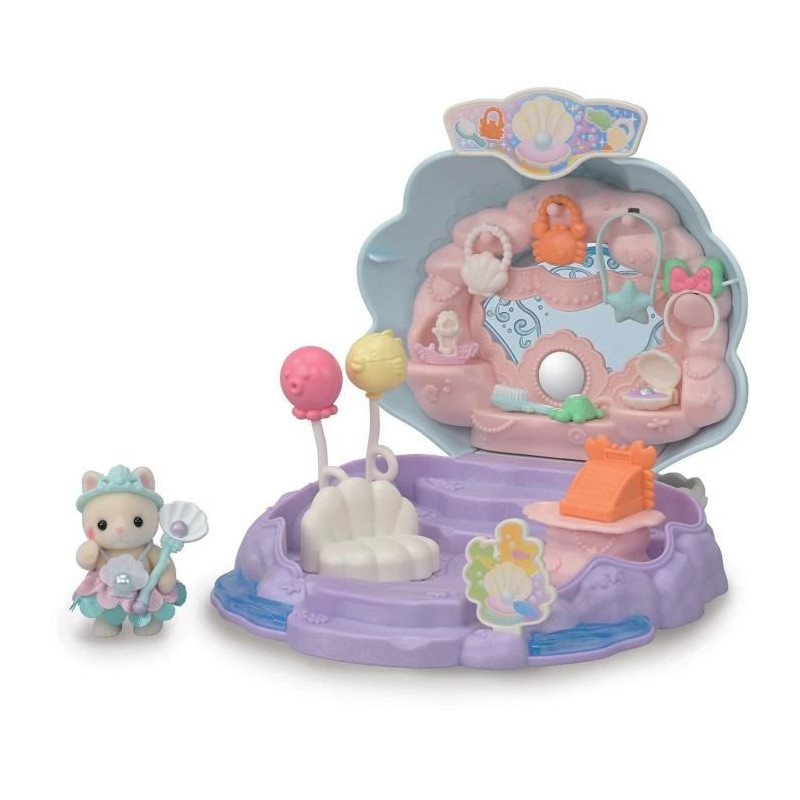 Coffret Boutique - SYLVANIAN FAMILIES - Boutique des Sirenes - Accessoires et Poignée Intégrée