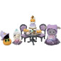 Coffret Halloween - SYLVANIAN FAMILIES - 3 Figurines Déguisées - Mobilier et Goûter d'Halloween