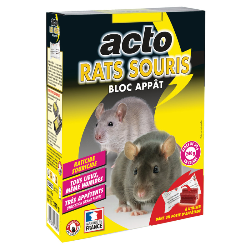 Bloc appât rats et souris ACTO HYDRO7