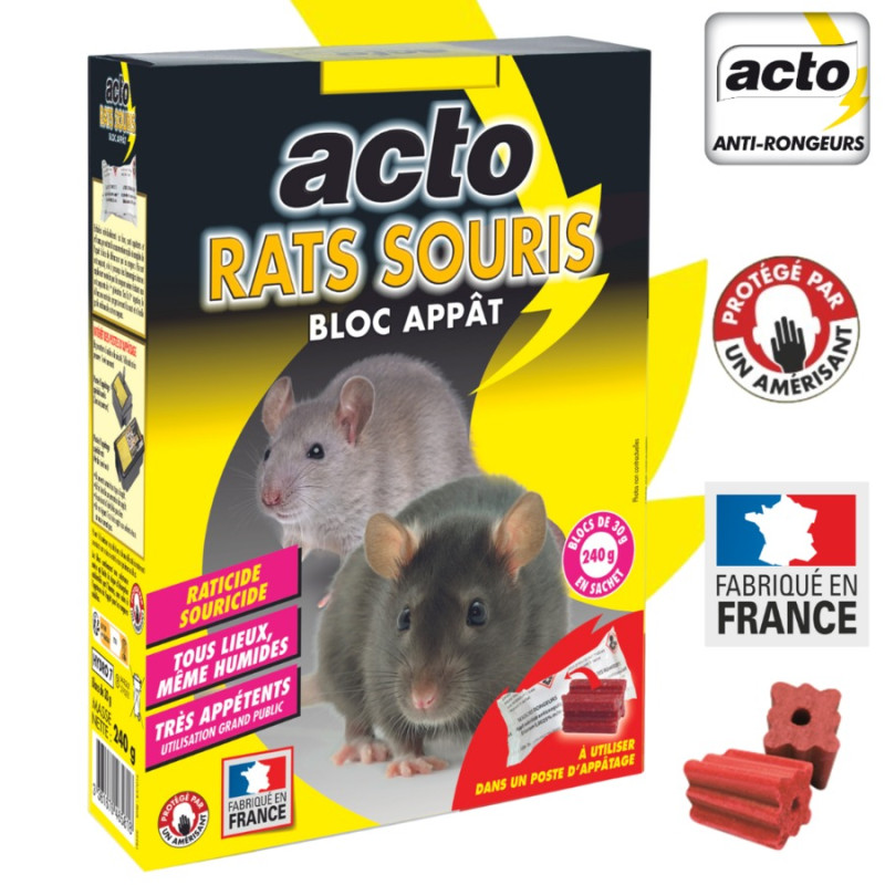 Bloc appât rats et souris ACTO HYDRO7