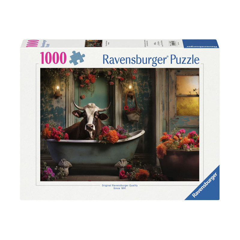 Ravensburger - Jigsaw puzzle The Cow in The Bathtub, 1000pcs. 12000782 1