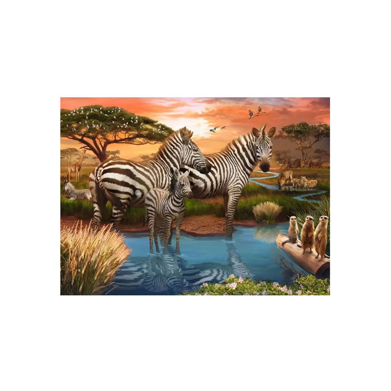 Ravensburger - Jigsaw puzzle Zebras at the Watering hole, 1000 pcs. 120003656