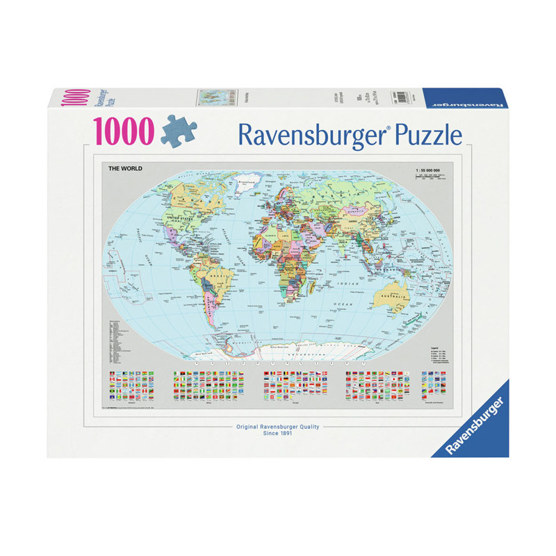 Ravensburger - Jigsaw puzzle Political World Map, 1000 pcs. 120000655