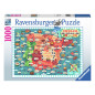 Ravensburger - Jigsaw Puzzle Map Of Iberia - Wines, 1000pcs. 176083