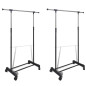 Porte manteaux réglables 2 pcs 1 rail d accrochage