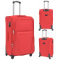 Jeu de valises souples 3 pcs Rouge