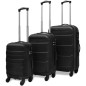 Ensemble de valises rigides 3 pcs Noir 45,5 55 66 cm