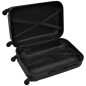 Ensemble de valises rigides 3 pcs Noir 45,5 55 66 cm