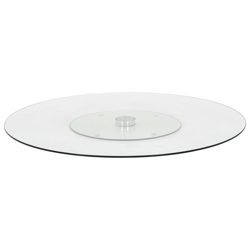 Assiette de service rotative Transparent 60 cm Verre trempé