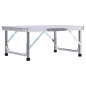 Table pliable de camping Blanc Aluminium 60x45 cm