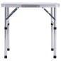 Table pliable de camping Blanc Aluminium 60x45 cm