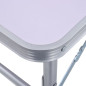 Table pliable de camping Blanc Aluminium 60x45 cm