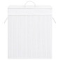 Panier à linge avec une seule section bambou blanc 83 L