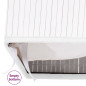 Panier à linge avec une seule section bambou blanc 83 L