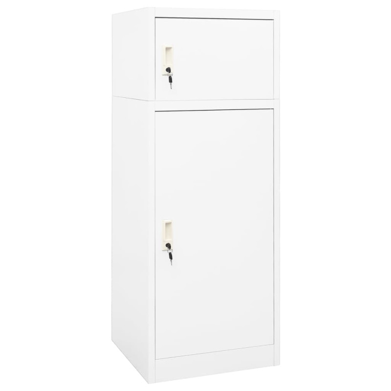 Armoire à selles Blanc 53x53x140 cm Acier 