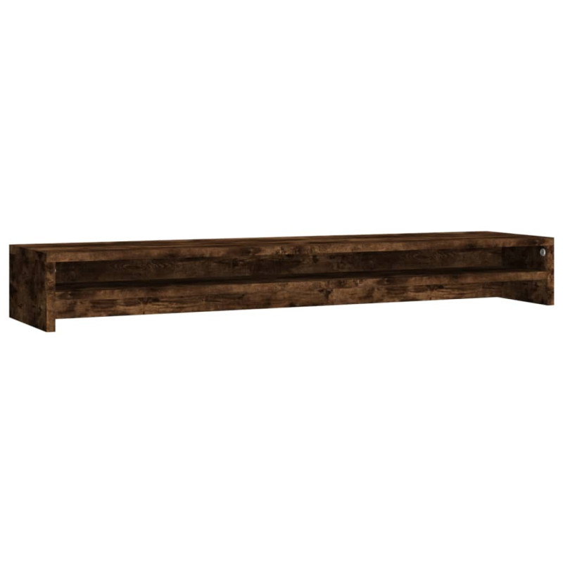 Support de moniteur Chêne fumé 100x24x13 cm Bois d ingénierie