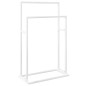 Porte serviettes sur pied Blanc 48x24x78,5 cm Fer