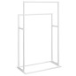 Porte serviettes sur pied Blanc 48x24x78,5 cm Fer