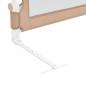 Barrière de sécurité de lit d enfant Taupe 120x42 cm Polyester