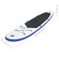 Ensemble de planches SUP gonflables bleu et blanc